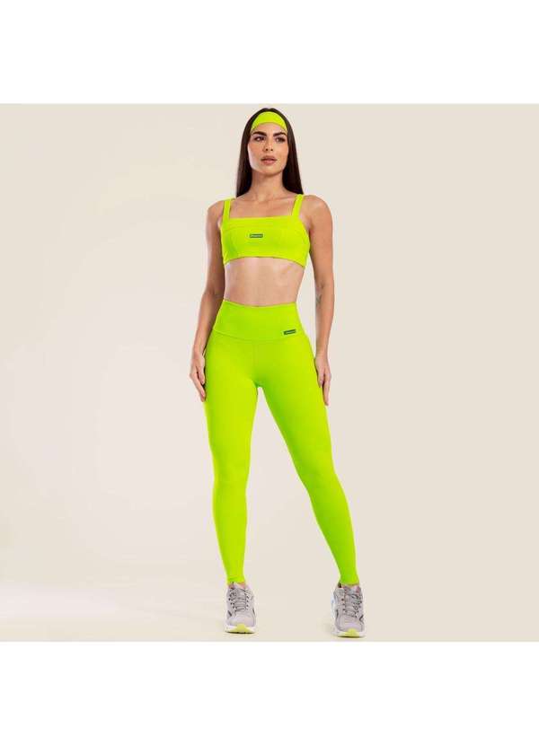 Donna Carioca - Legging Basics Verde Lima Poliamida com Forro Verde 6