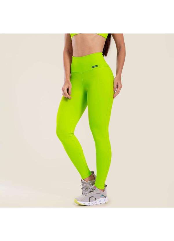 Donna Carioca - Legging Basics Verde Lima Poliamida com Forro Verde 7