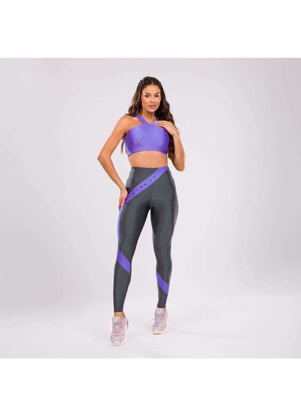 Donna Carioca - Legging Dopamine Cinza Clip Platinado com Estampa Emborrachada Cinza 10