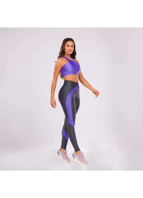 Donna Carioca - Legging Dopamine Cinza Clip Platinado com Estampa Emborrachada Cinza 11