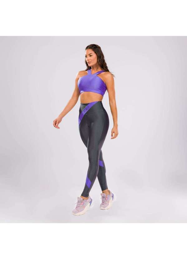 Donna Carioca - Legging Dopamine Cinza Clip Platinado com Estampa Emborrachada Cinza 13