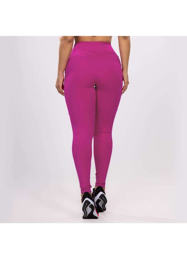 Donna Carioca - Legging Essential Hot Pink Poliamida com Bolso Rosa 3