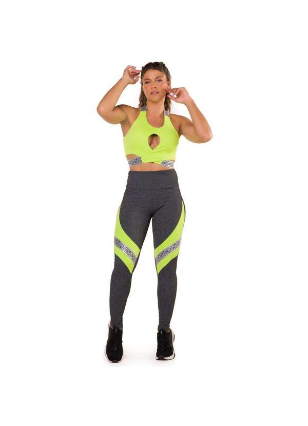 Donna Carioca - Legging Luxury Mescla Escuro Poliamida Cinza 10