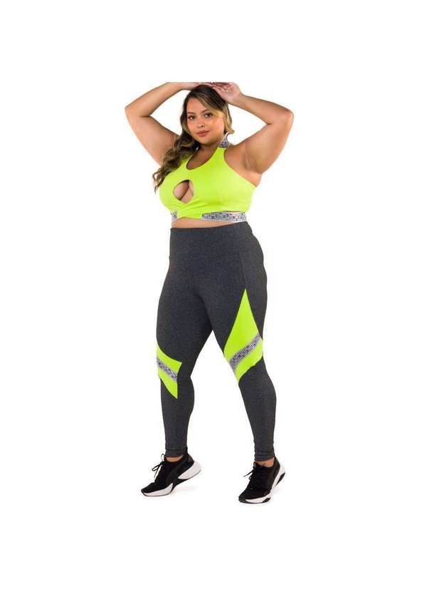 Donna Carioca - Legging Luxury Mescla Escuro Poliamida Cinza 15