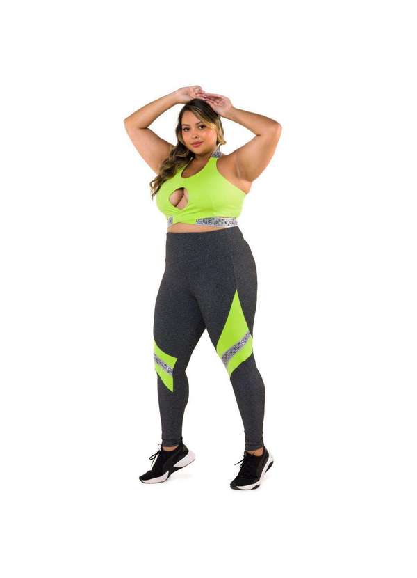 Donna Carioca - Legging Luxury Mescla Escuro Poliamida Cinza 2