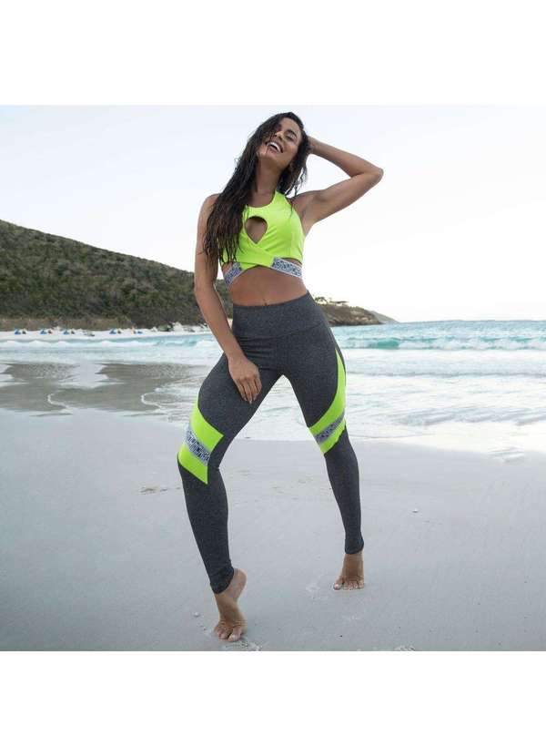 Donna Carioca - Legging Luxury Mescla Escuro Poliamida Cinza 3