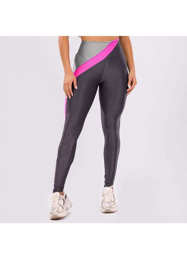 Donna Carioca - Legging Maze Cinza Carbox Microcanelado e Platinado Cinza