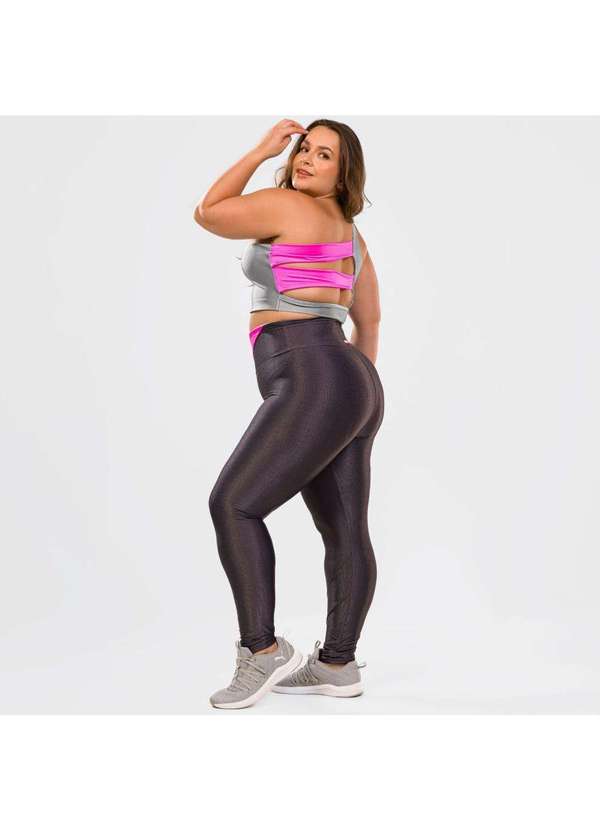 Donna Carioca - Legging Maze Cinza Carbox Microcanelado e Platinado Cinza 11