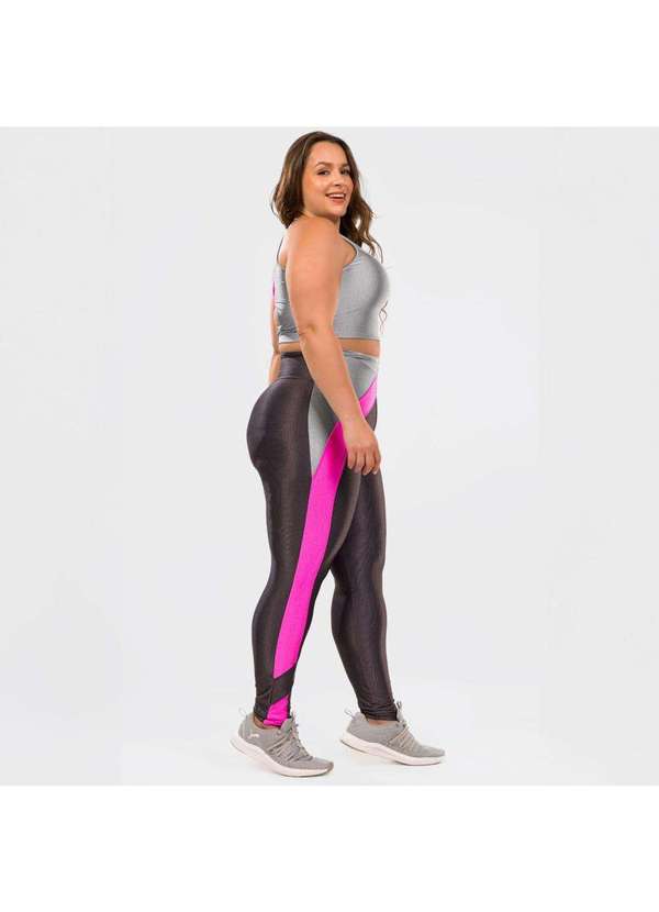 Donna Carioca - Legging Maze Cinza Carbox Microcanelado e Platinado Cinza 12