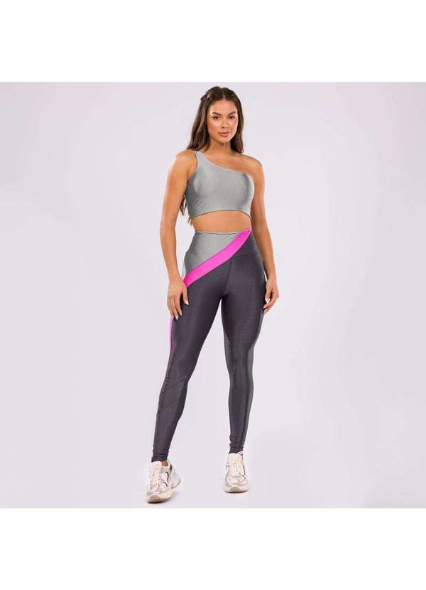 Donna Carioca - Legging Maze Cinza Carbox Microcanelado e Platinado Cinza 5