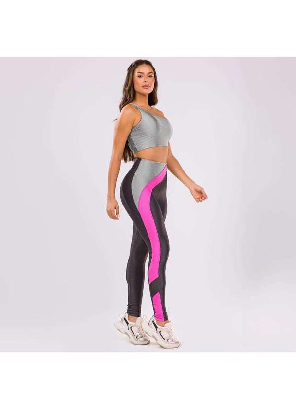 Donna Carioca - Legging Maze Cinza Carbox Microcanelado e Platinado Cinza 6