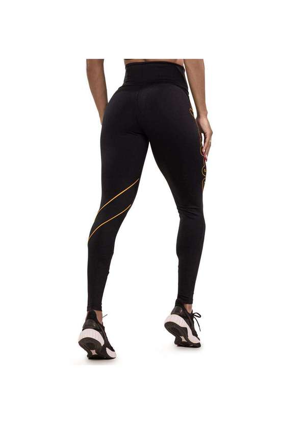 Donna Carioca - Legging Persist Poliamida com Estampa Emborrachada Preto 2