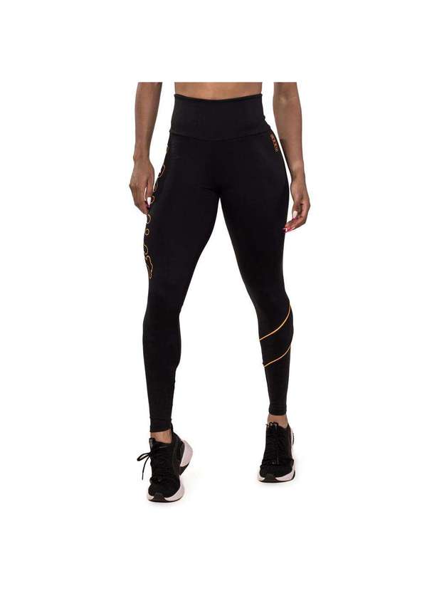 Donna Carioca - Legging Persist Poliamida com Estampa Emborrachada Preto 3