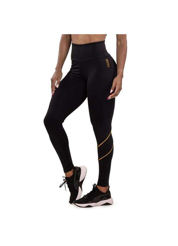 Donna Carioca - Legging Persist Poliamida com Estampa Emborrachada Preto 4