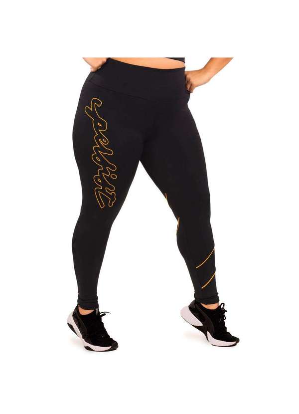 Donna Carioca - Legging Persist Poliamida com Estampa Emborrachada Preto 6
