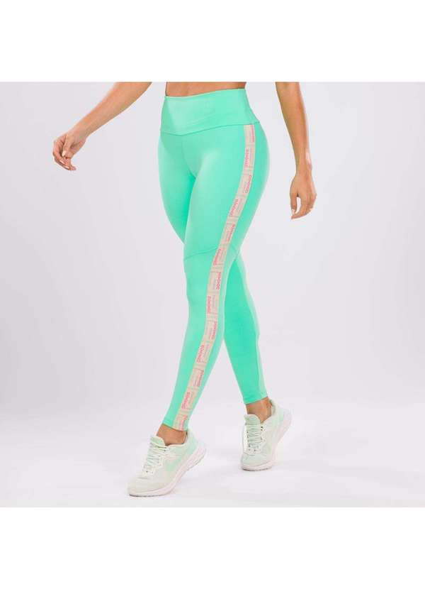 Donna Carioca - Legging Popsicle Verde Poliamida com Elástico Personalizado Verde 5