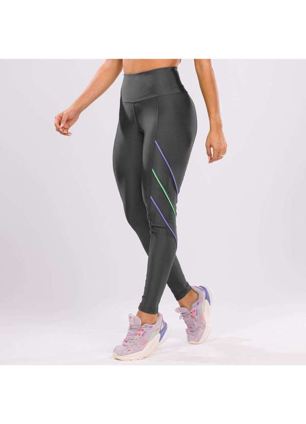 Donna Carioca - Legging Rainbow Cinza Granada Platinado Cinza