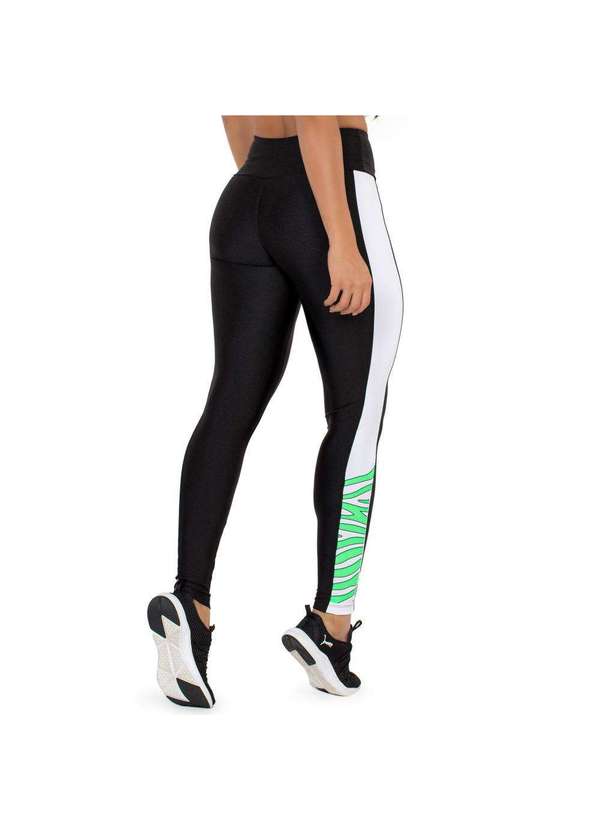 Donna Carioca - Legging Savage Preto Platinado e Estampa Emborrachada Preto 2