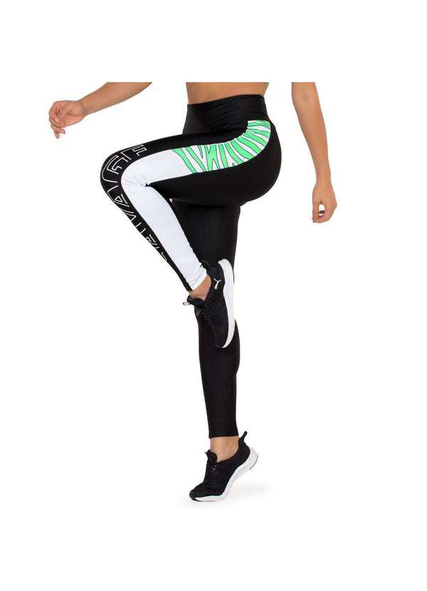 Donna Carioca - Legging Savage Preto Platinado e Estampa Emborrachada Preto 9