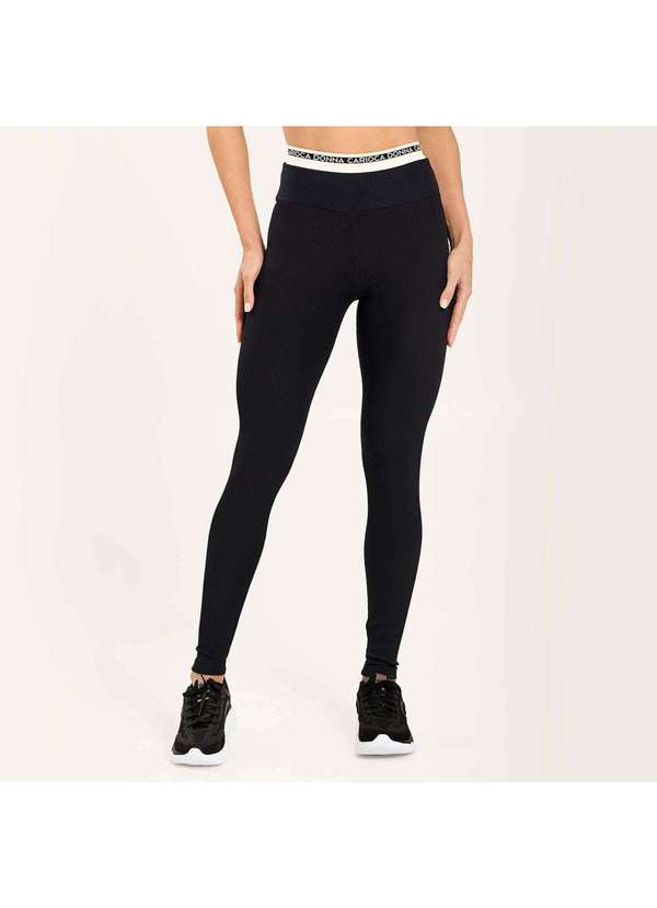 Donna Carioca - Legging Supple Preto Canelado Preto