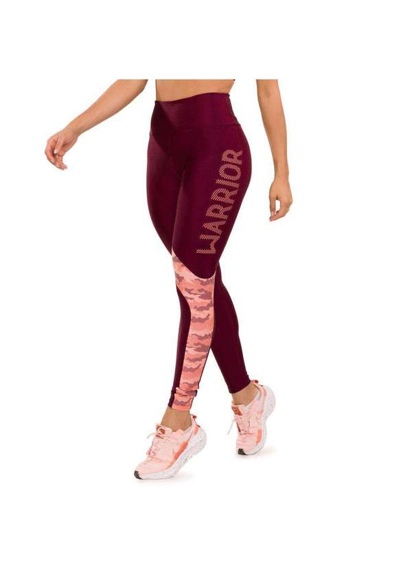 Donna Carioca - Legging Warrior Platinado com Estampa Emborrachada Vinho 13