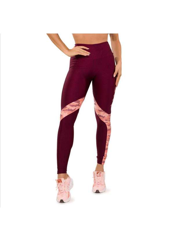 Donna Carioca - Legging Warrior Platinado com Estampa Emborrachada Vinho 3
