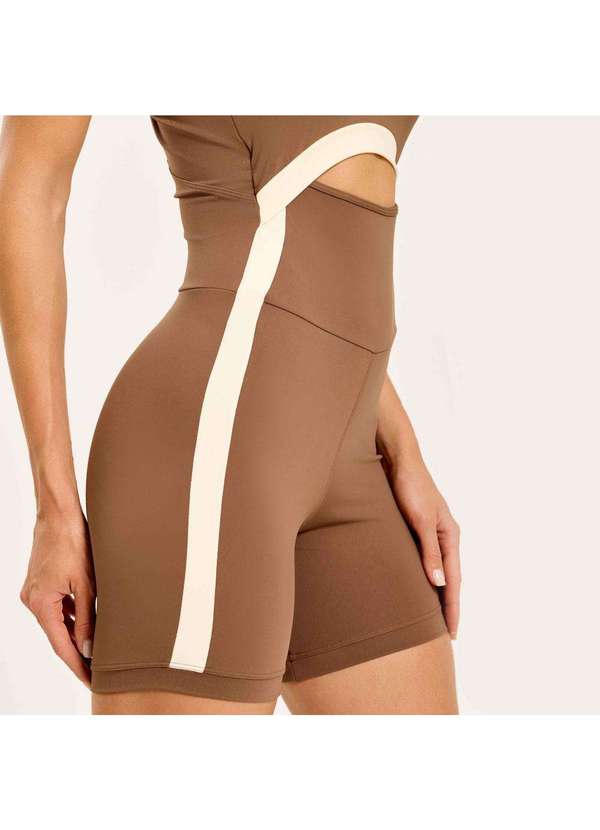 Donna Carioca - Macaquinho Cover Castanho Capucine Poliamida com Bojo Marrom 3