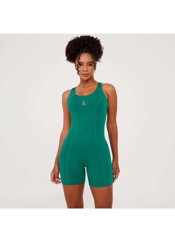 Donna Carioca - Macaquinho Transpassado Costas Verde Poliamida com Bojo Verde 2