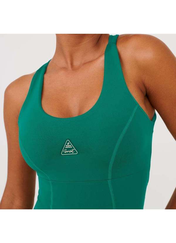 Donna Carioca - Macaquinho Transpassado Costas Verde Poliamida com Bojo Verde 3