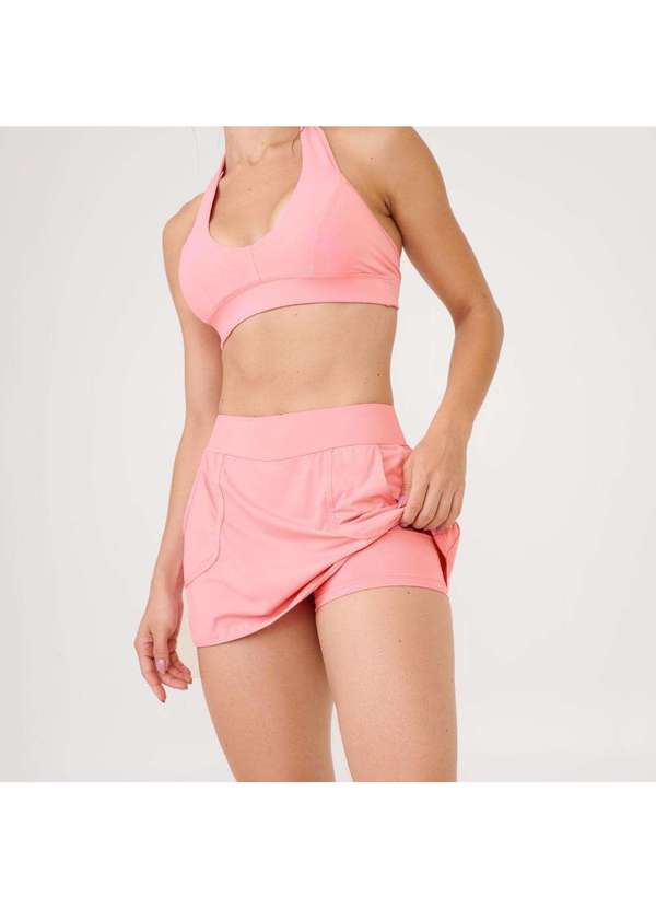 Donna Carioca - Short Saia Bolso Frontal Rosa Princess Poliamida Soft Rosa 6