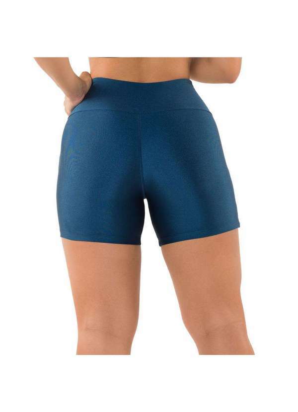 Donna Carioca - Short Basics Verde Hematita em Cirrê Azul 2