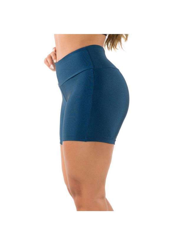 Donna Carioca - Short Basics Verde Hematita em Cirrê Azul 4