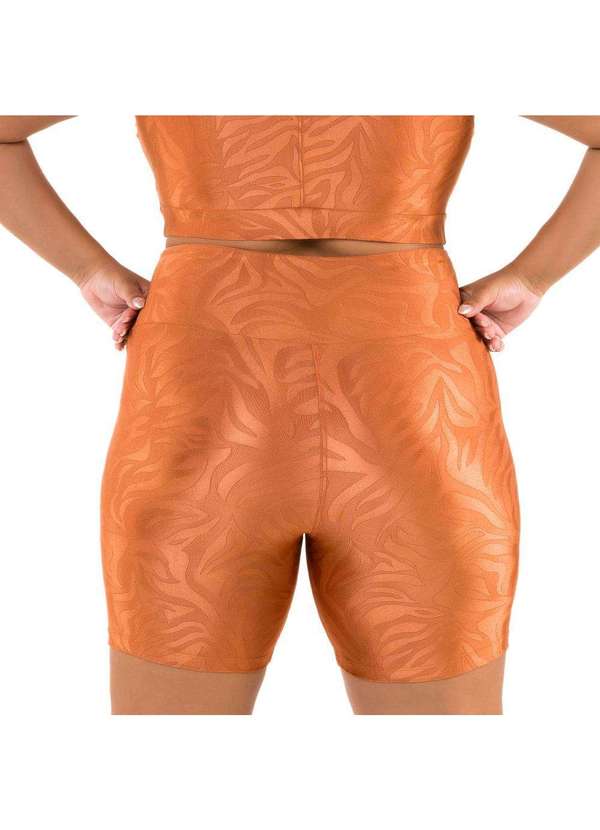 Donna Carioca - Short Classic Marrom Conhaque Texturizado Marrom 4