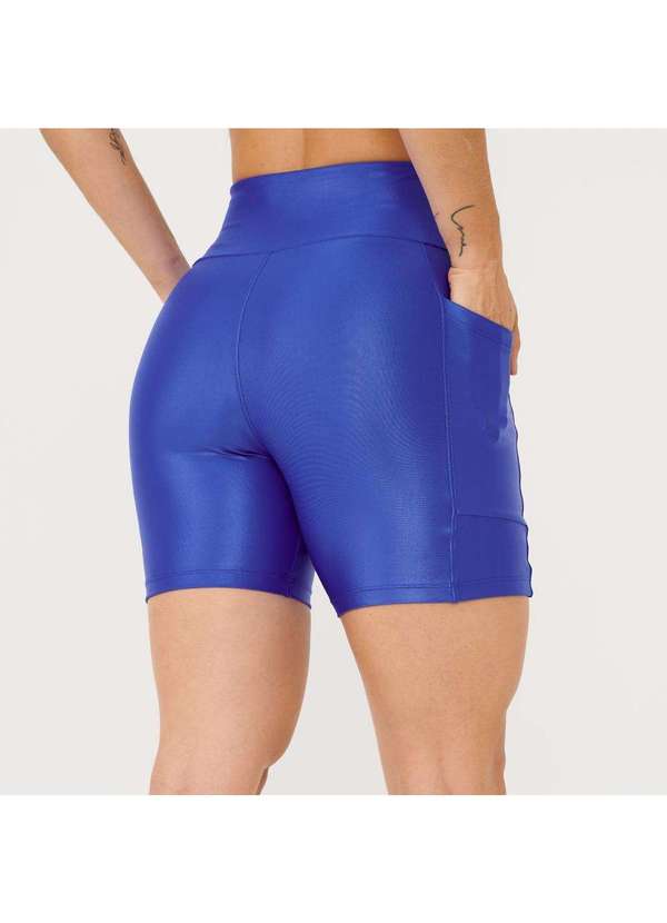 Donna Carioca - Short Essential Azul Bic Cirrê com Bolso Azul 2