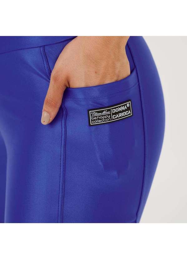 Donna Carioca - Short Essential Azul Bic Cirrê com Bolso Azul 3