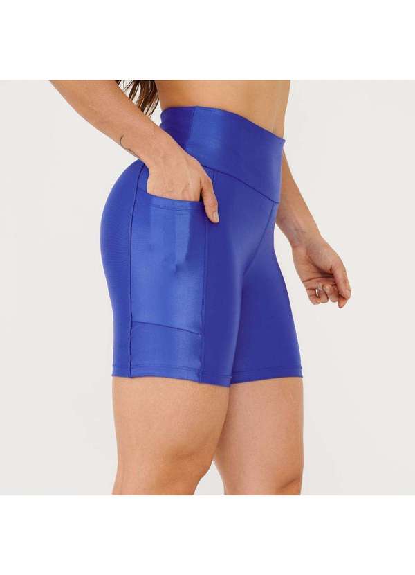 Donna Carioca - Short Essential Azul Bic Cirrê com Bolso Azul 4