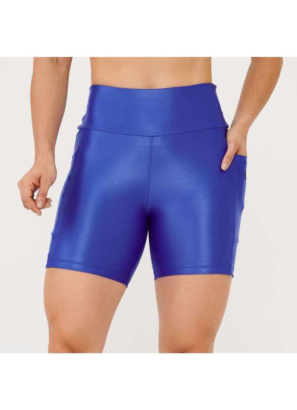 Donna Carioca - Short Essential Azul Bic Cirrê com Bolso Azul 5