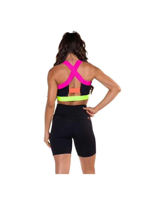 Donna Carioca - Short Neon Mood Poliamida Preto 2