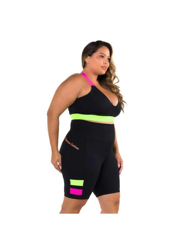 Donna Carioca - Short Neon Mood Poliamida Preto 4