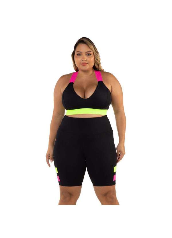 Donna Carioca - Short Neon Mood Poliamida Preto 5