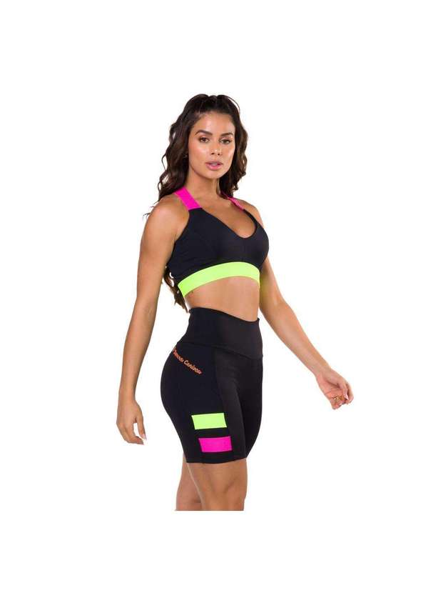 Donna Carioca - Short Neon Mood Poliamida Preto 7