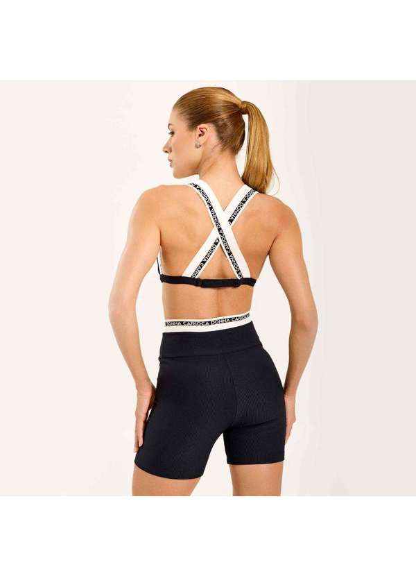 Donna Carioca - Short Supple Preto Canelado Preto 2