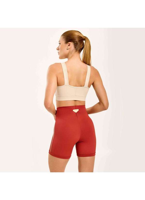 Donna Carioca - Short Trace Canela em Poliamida Terracota 2