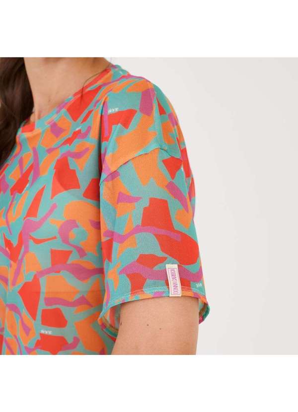 Donna Carioca - Blusão de Tule Estampa Vibrant com Fita de Silicone Estampado 2