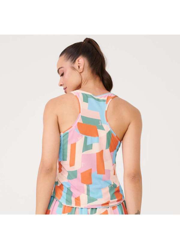 Donna Carioca - Regata Básica Estampa Blossom Poliamida Soft Estampado 2