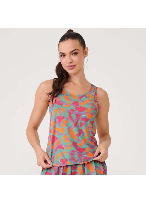 Donna Carioca - Regata Básica Estampa Vibrant Poliamida Soft Estampado