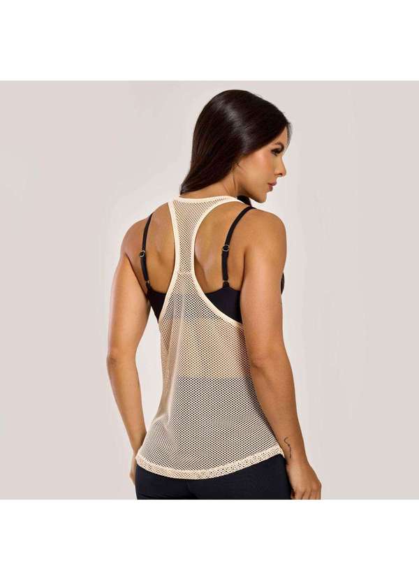 Donna Carioca - Regata de Tela Off Sand com Fita Emborrachada Off White 2