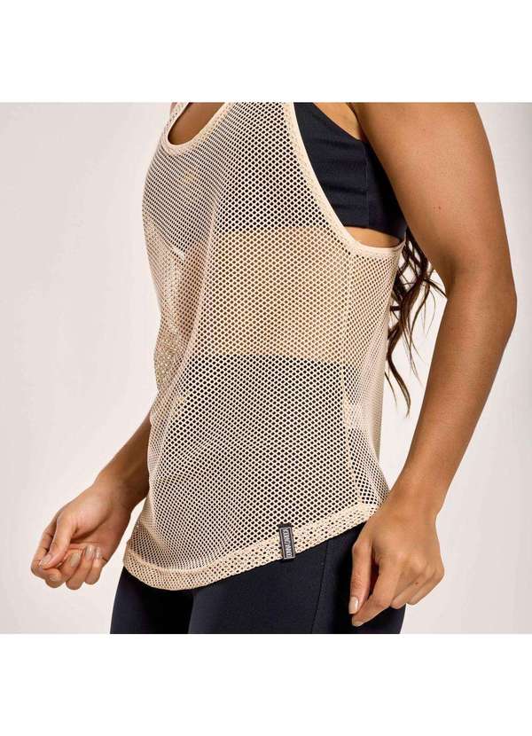 Donna Carioca - Regata de Tela Off Sand com Fita Emborrachada Off White 3