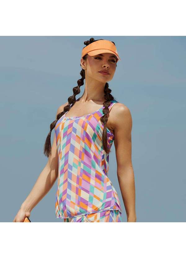 Donna Carioca - Regata Decote Costas Estampa Joyful Poliamida Soft Estampado 3