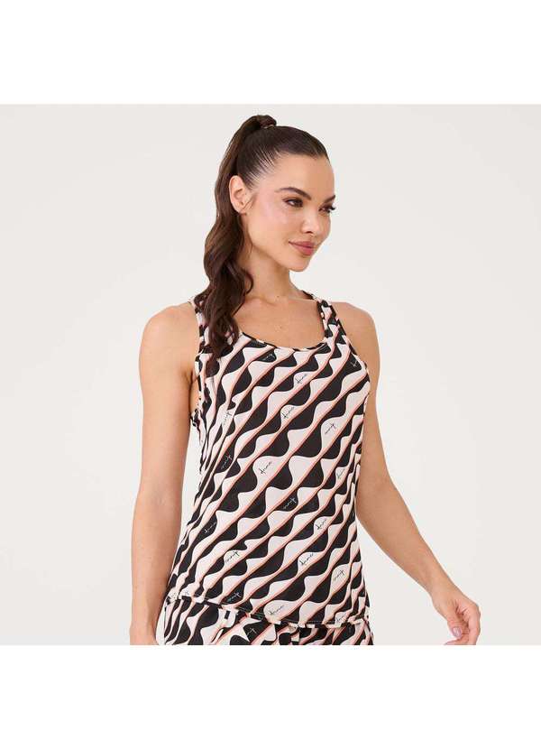 Donna Carioca - Regata Decote Costas Estampa Mirage Poliamida Soft Estampado 3